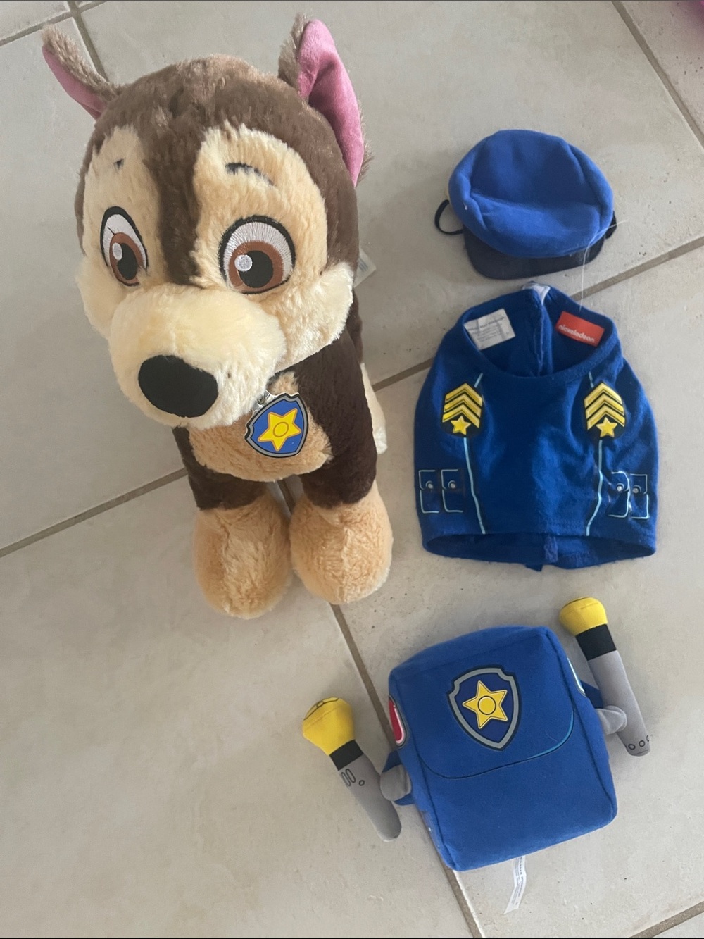 Build A Bear Paw Patrol Chase Pup with Outfit